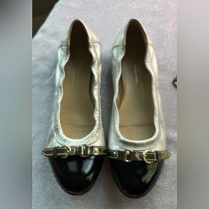 AGL ballet flats silver/burnished bronze buckle
